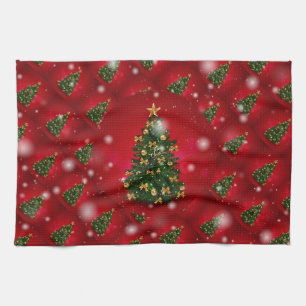 Merry Christmas Happy Best Gift Tea Towel