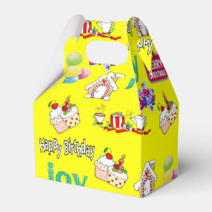 Merry Christmas Happy Birthday Gable Favour Box