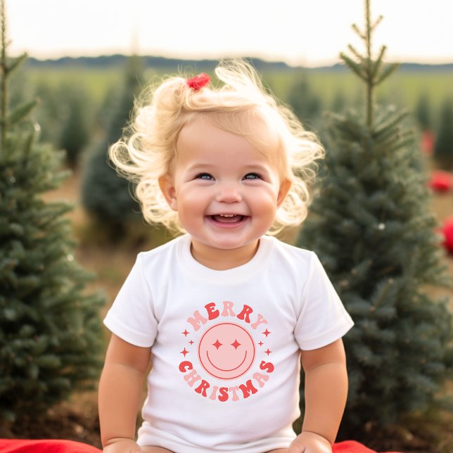 Merry Christmas Happy Face Toddler T-Shirt (Creator Uploaded)