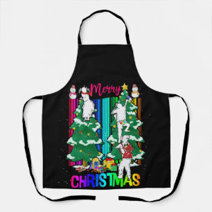 Merry Christmas Happy Family Xmas Tree Celebration Apron