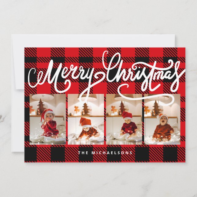 MERRY CHRISTMAS Happy Holidays Add Your Photos (Front)