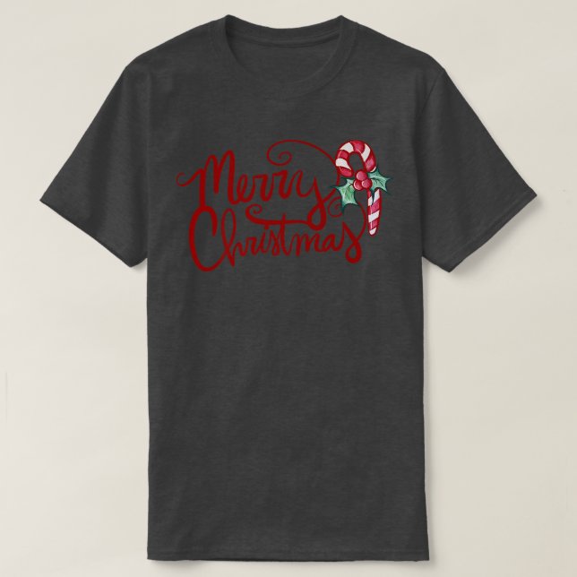 Merry Christmas Happy Holidays blessed yule candy  T-Shirt (Design Front)