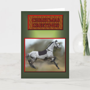 Merry Christmas Happy Holidays Christmas horse Holiday Card