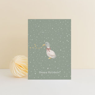 Merry Christmas Happy Holidays Duck Card