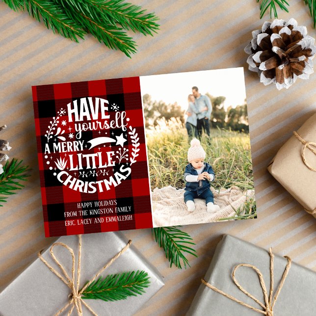 Merry Christmas Happy Holidays Family Photo Card (Creator Uploaded)