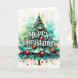 Merry Christmas   Happy Holidays Holiday Card