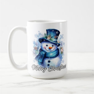 Merry Christmas Happy Holidays Jolly Snowman Coffee Mug
