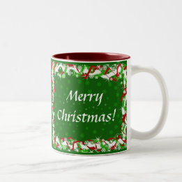 Merry Christmas - Happy Holidays Two-Tone Coffee Mug