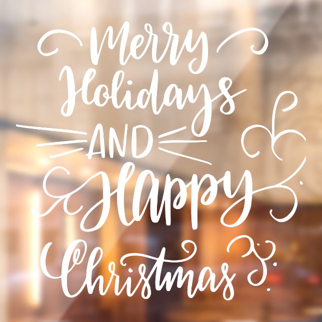 Merry Christmas Happy Holidays White (Sheet 2)