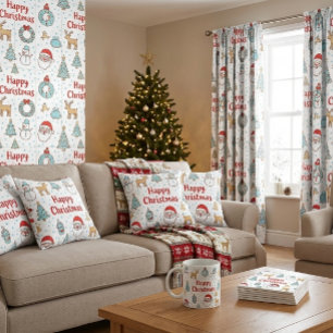Merry Christmas & Happy Holidays Winter Personaliz Ceramic Tile