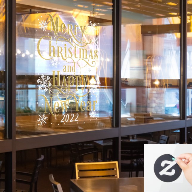  Merry Christmas & Happy New Year 2022 Restaurant (Restaurant Window)