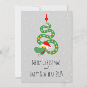 Merry Christmas Happy New Year 2025 Holiday Card
