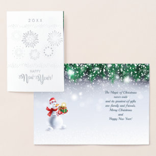 Merry Christmas & Happy New Year! 2027 Fireworks Foil Card