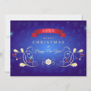 Merry Christmas & Happy New Year! 20XX Blue Card