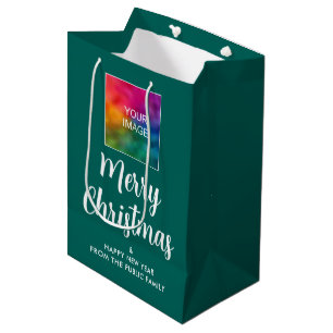 Merry Christmas Happy New Year Add Logo Or Image Medium Gift Bag