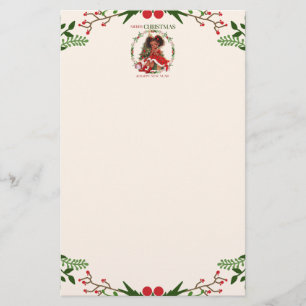 Merry Christmas & Happy New Year Black Girl Magic Stationery