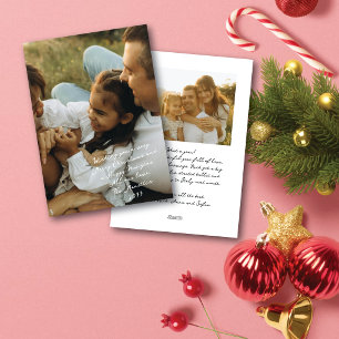 Merry Christmas Happy New Year Casual Handwritten  Holiday Card