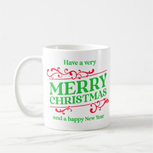 Merry Christmas & Happy New Year Celebration Mug