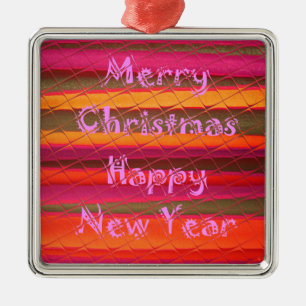 Merry Christmas Happy New Year Collection Metal Tree Decoration