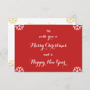 Merry Christmas Happy New Year Custom Holiday Card