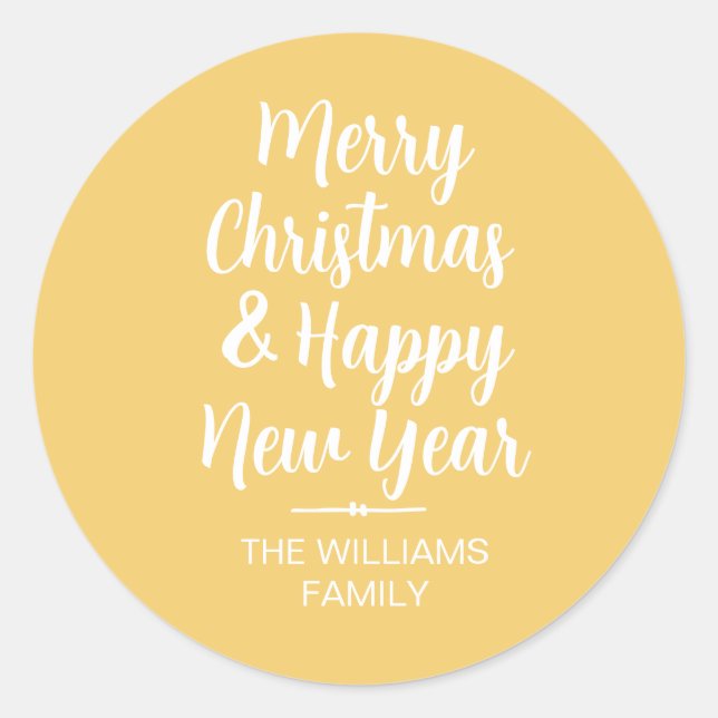 Merry Christmas Happy New Year Envelope Seal (Front)