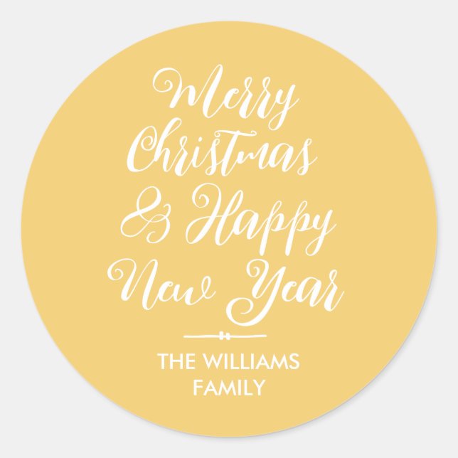 Merry Christmas Happy New Year Envelope Seal (Front)