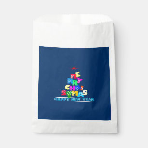 Merry Christmas Happy New Year Favour Bag