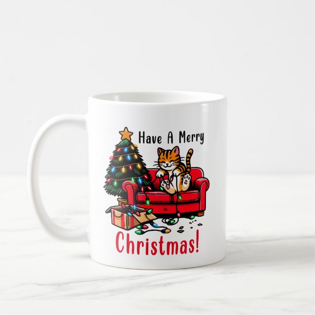 Merry Christmas & Happy New Year | Festive Holiday Coffee Mug (Left)