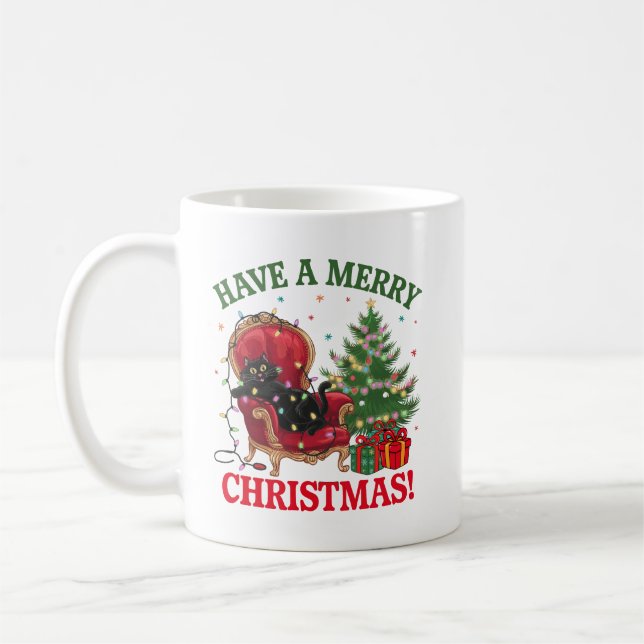 Merry Christmas & Happy New Year | Festive Holiday Coffee Mug (Left)