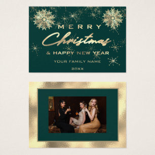 Merry Christmas Happy New Year Gold Favour  Photo