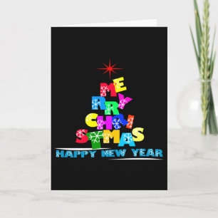 Merry Christmas Happy New Year Holiday Card