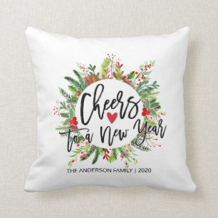 Merry Christmas Happy New Year Holiday Party Photo Cushion