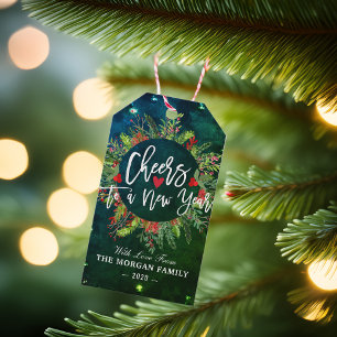 Merry Christmas Happy New Year Holiday Santa Party Gift Tags