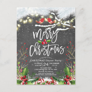 Merry Christmas Happy New Year Holiday Santa Party Postcard