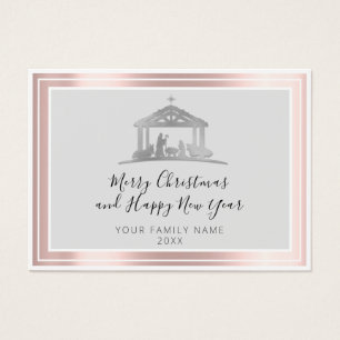 Merry Christmas Happy New Year Holy Family Rose