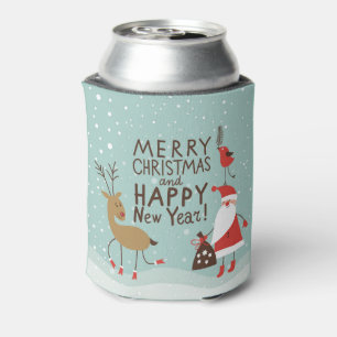 Merry christmas & happy new year,jule celebration, can cooler
