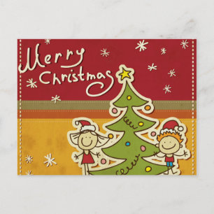 Merry christmas & happy new year,jule celebration, holiday postcard