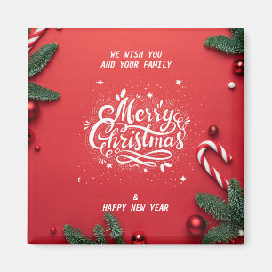 Merry christmas & happy new year  magnet