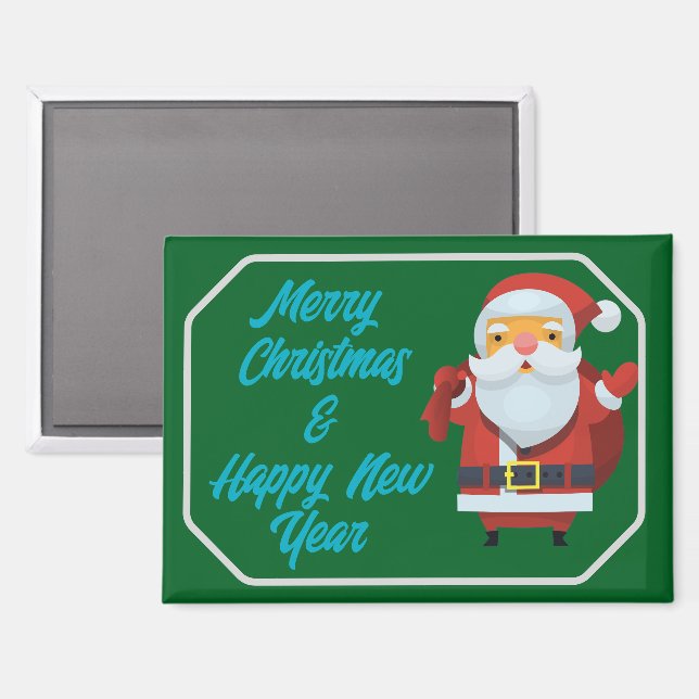 Merry Christmas & Happy New Year Magnet (Front/Back)