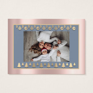 Merry Christmas Happy New Year Name Photo RoseBlue