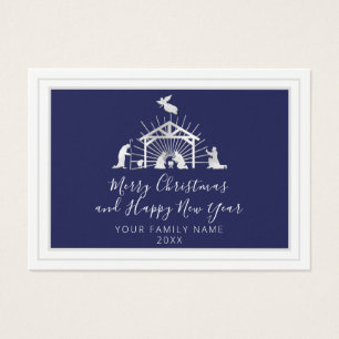 Merry Christmas Happy New Year Navy Holy Family