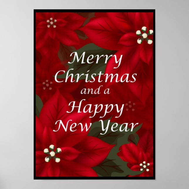 Merry Christmas Happy New Year Poster (Front)