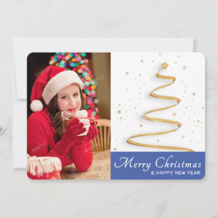 Merry Christmas & Happy New Year Single Photo Card