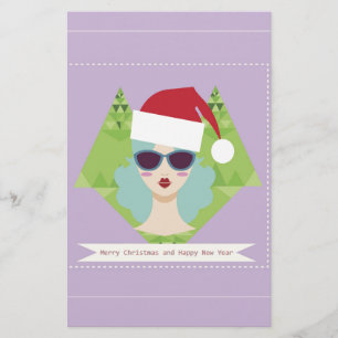 merry christmas happy new year stationery