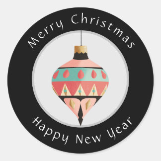 Merry Christmas & Happy New Year Sticker