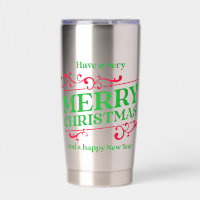 Merry Christmas & Happy New Year Thermal Tumbler