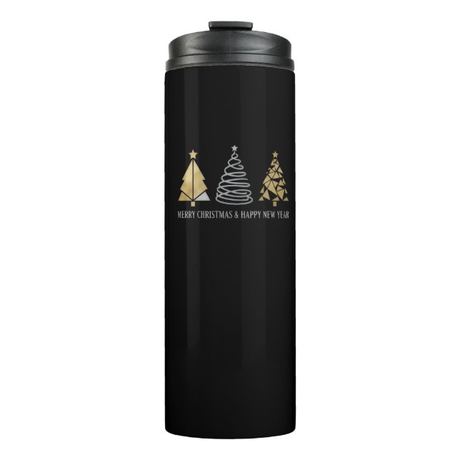Merry Christmas & Happy New Year": Thermal Tumbler (Front)