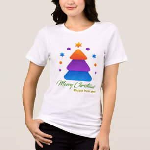 Merry Christmas Happy New Year Women’s Tri-Blend T Shirt