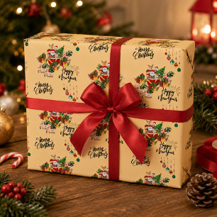 Merry Christmas & Happy New Year Wrapping Paper