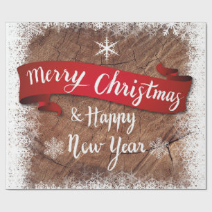 Merry Christmas & Happy New Year Wrapping Paper